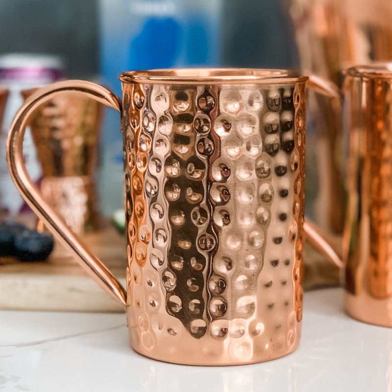 Roosevelt Hammered 16oz Copper Mug