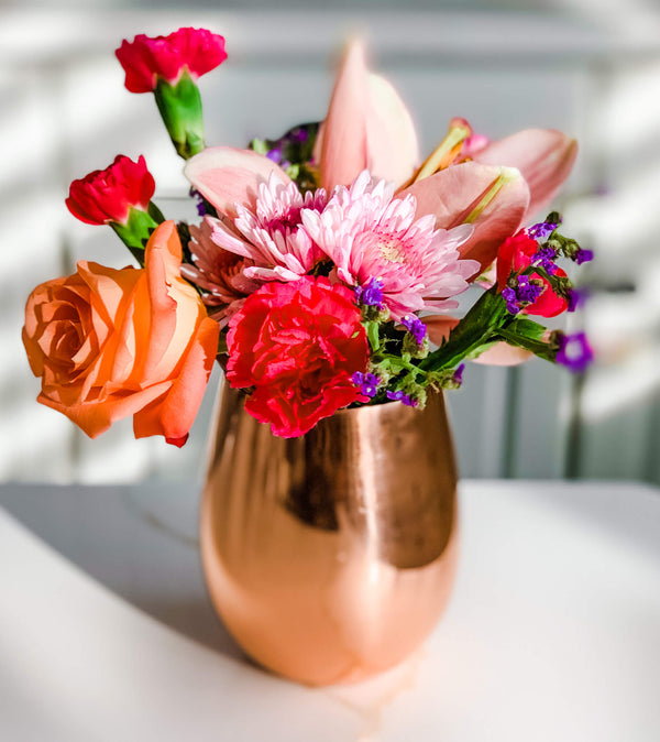 Smooth Stemless 16oz Copper Wine Cup