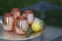 Smooth Stemless 16oz Copper Wine Cup